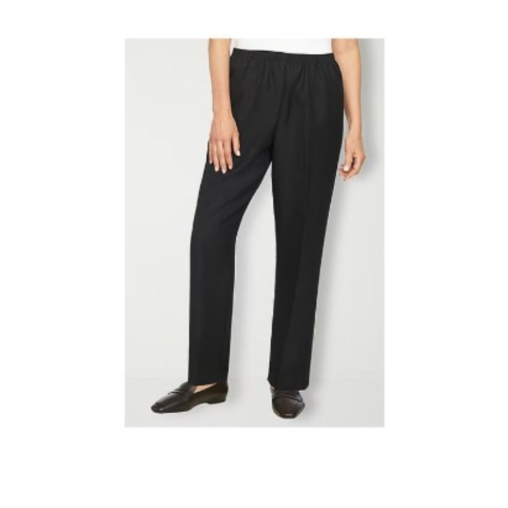Allison Daley 10P High Rise Pocketed Ponte Pants Petite in Black - Funeral